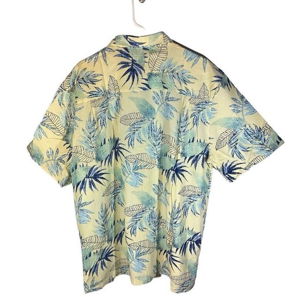 Joe Marlin Cotton Blend Comfort Fit XL. Yellow Hawaiian Print. NWT - Picture 7 of 15